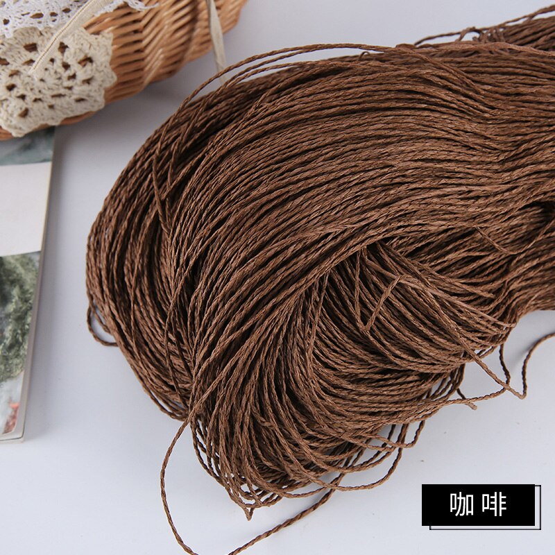 Sommerhue garn garn til strik 500 g/ lot raffia halmgarn hæklegarn til håndlavede hatte kurve håndværk: G