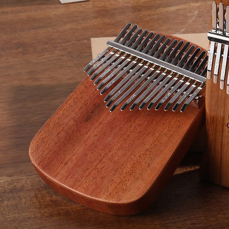 17-Key Kalimba Thumb Piano Mahogany Spruce Panel Rounded Classical Musical Instrument Wooden Keyboard Beginner