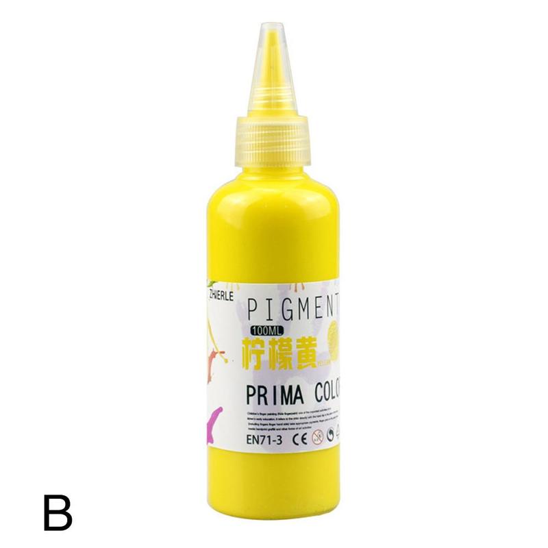 Multicolor Kindergarten School Painting Art Student Painting Watercolor Child Paint Art Washable Finger Paints Diy Big Todd Q7a2: B