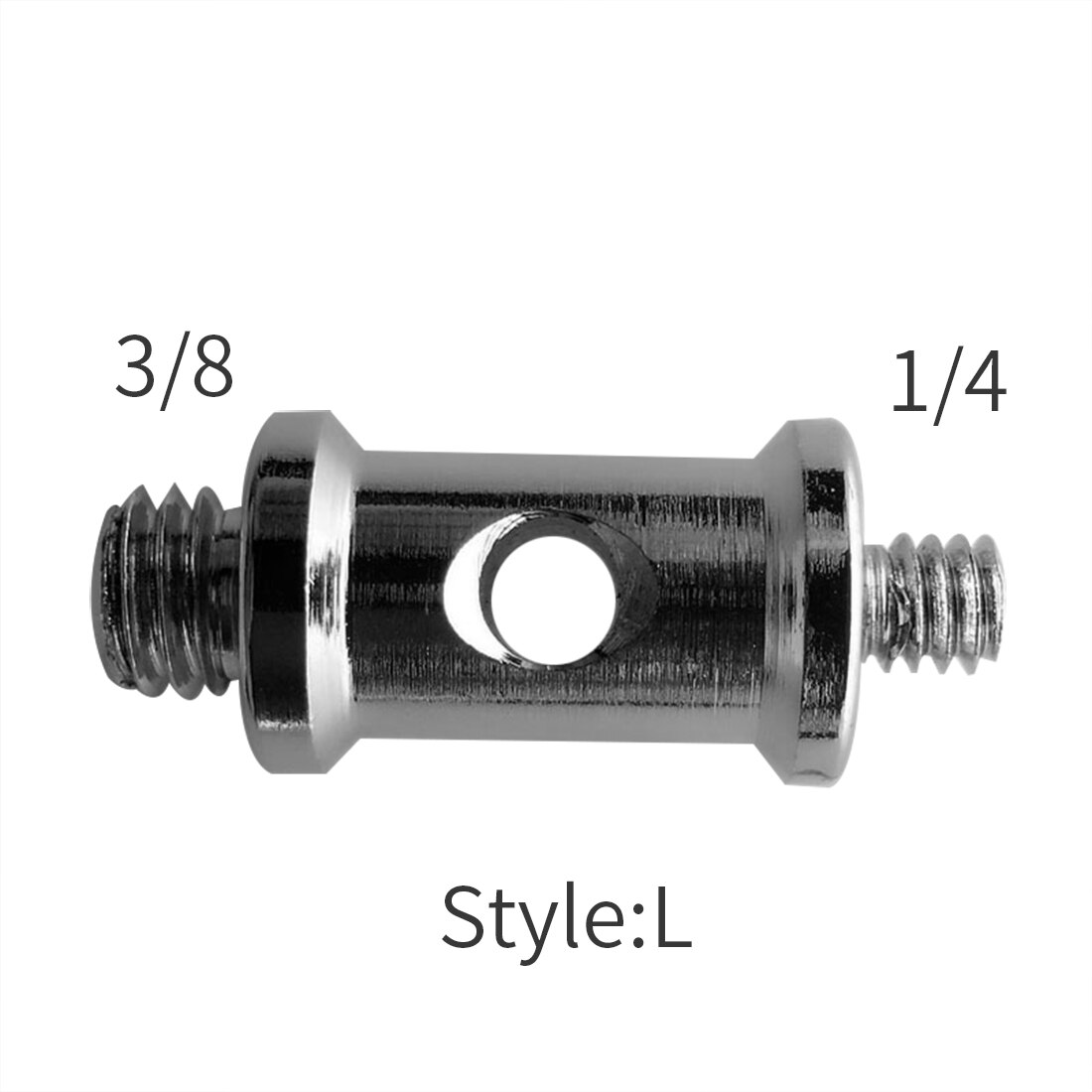 Metal 1/4" 3/8" 5/8" Threaded Screw Mount Adapter Tripod Plate Flash Lights Mic Converter SLR Camera Photo Studio Accessories: Type L