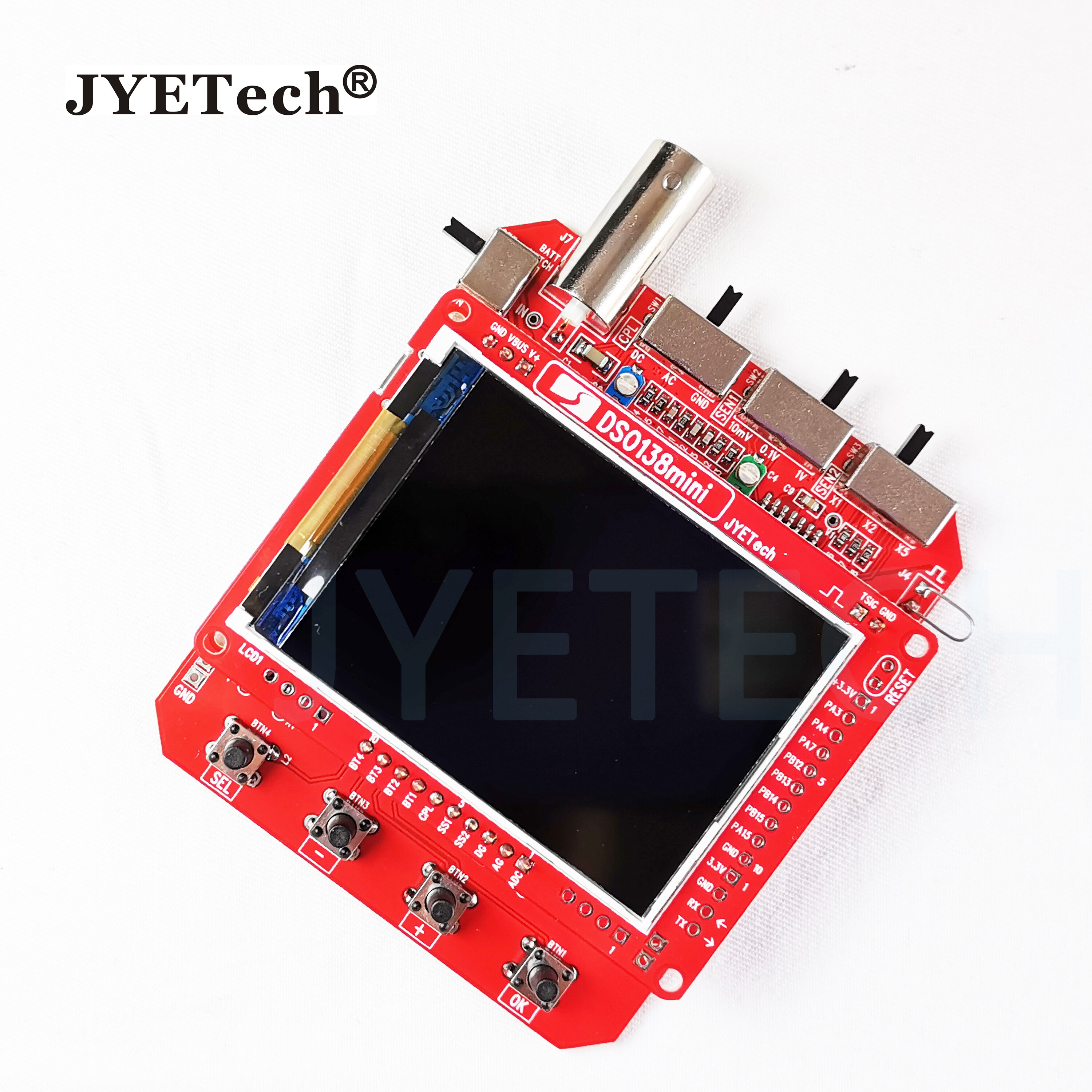 JYETech Original DSO138mini digital oscilloscope assembled including BNC-clip probe USB oscilloscope output of waveform data