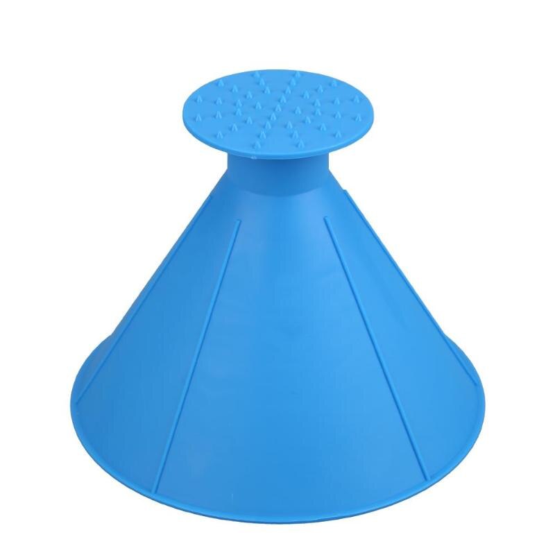 Auto Car Magic Window Windshield Car Ice Scraper Shaped Funnel Snow Remover Deicer Cone Deicing Tool Scraping ONE Round: Blue 17.5cm