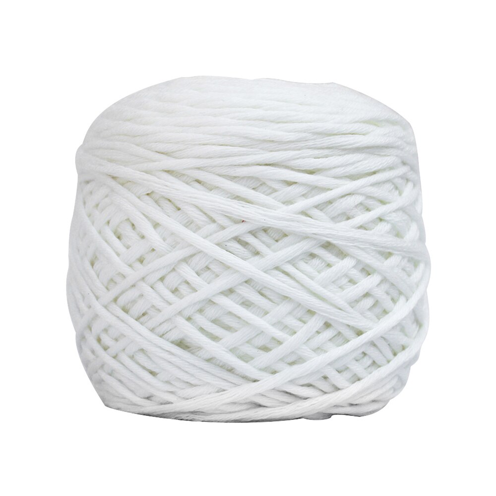 200g Smooth Crochet Cotton Thread Knitting Wool Yarn for Crochet and Knitting (White): White