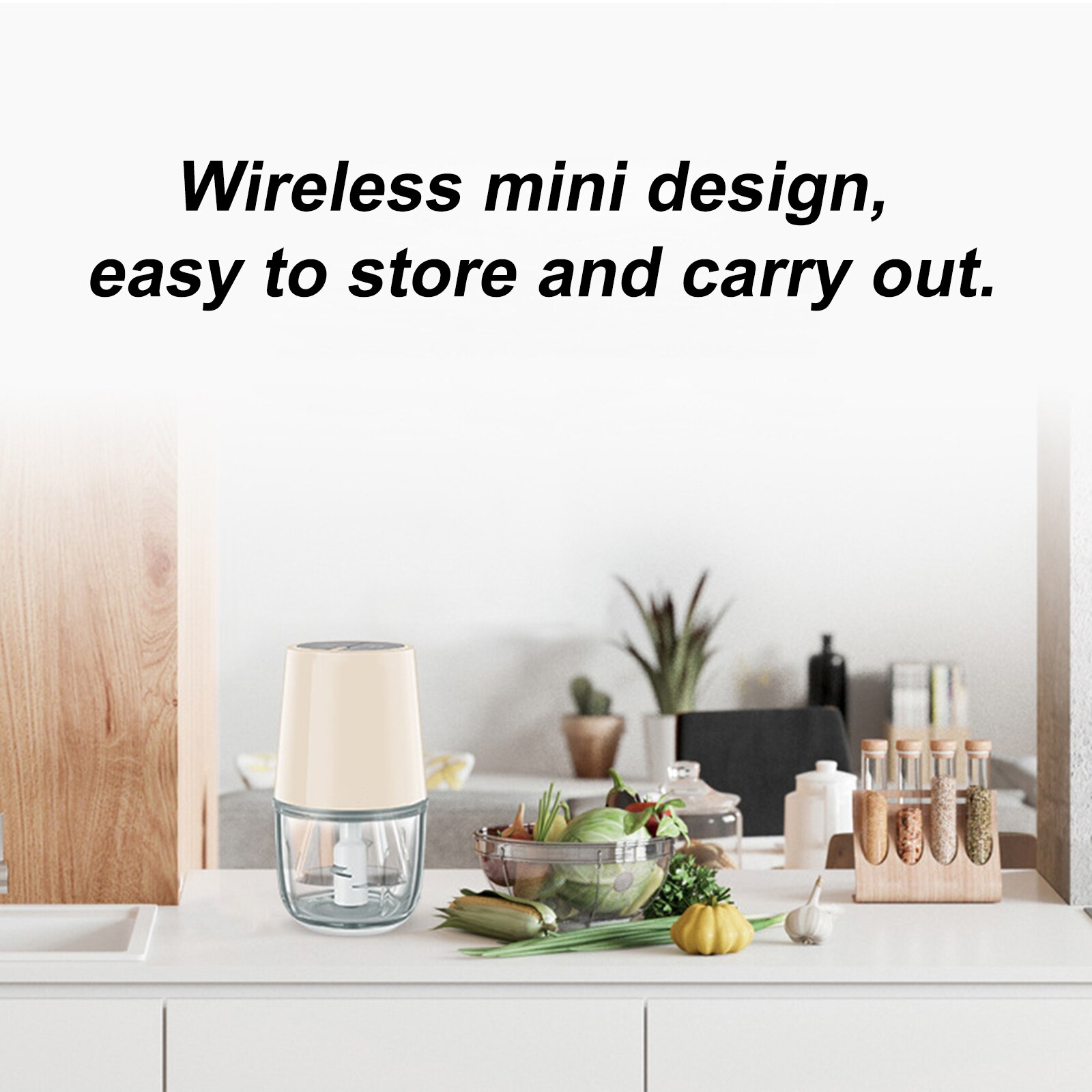 USB Food Processor Blender Electric Vegetable Chopper Multifunctional Meat Grinder 70W 0.3L Mini Food Chopper