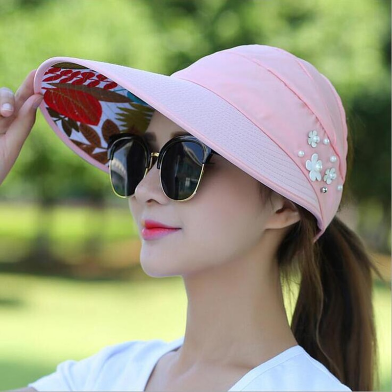 Chapeaux de soleil pour femmes, pare-soleil d'été, 1 pièce, pare-soleil avec grandes têtes, chapeau de plage à large bord, Protection Uv