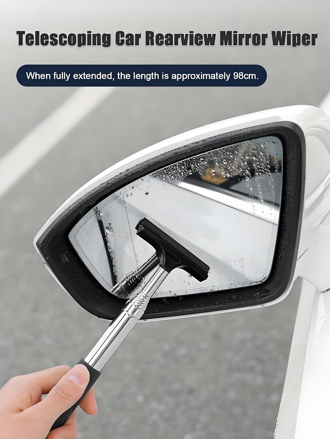 Ausziehbarer, teleskopischer Autofensterreiniger, Scheibenwischer, Waschbürste, Reinigungswerkzeug für Autoglas und Rückspiegel
