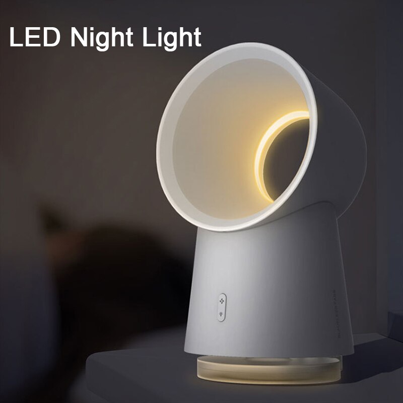 Humidificador sin aspas para el hogar y la Oficina, minivaporizador de agua con USB, generador de niebla, ventilador de refrigeración de aire de escritorio con luz LED nocturna