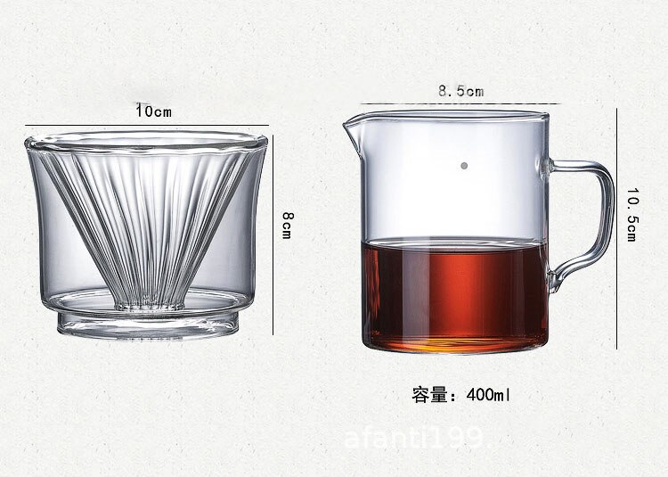 Cold Brew Straight Simple Glass Coffee Cup Sharing Pot Suitable for Handmade Coffee Extraction Exquisite Coffee Pot