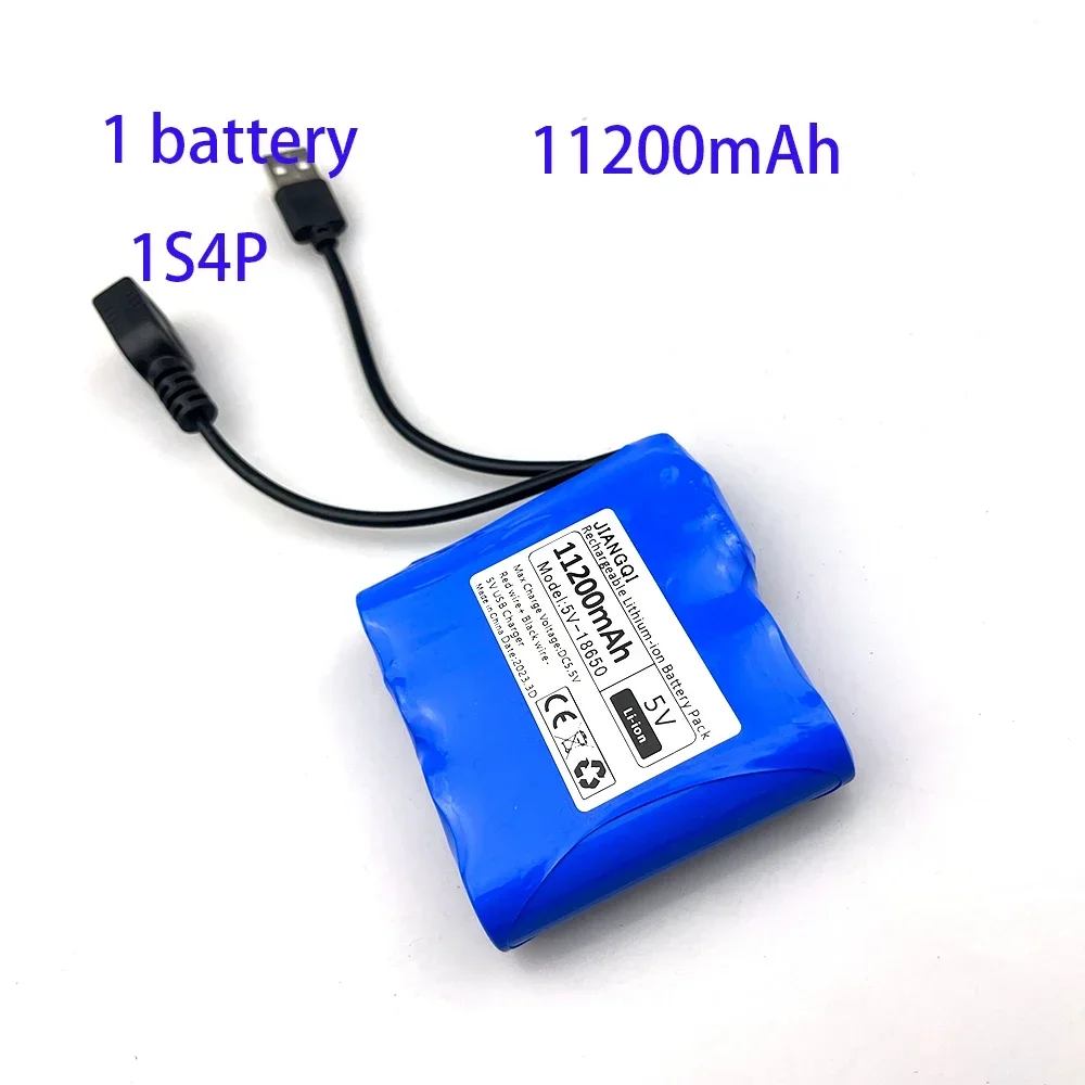 5V 18650 Lithium Battery 1s2p 1s3p 1s4p for Microcontroller LED Outdoor Light Bluetooth Speaker Audio Backup Power Supply: black