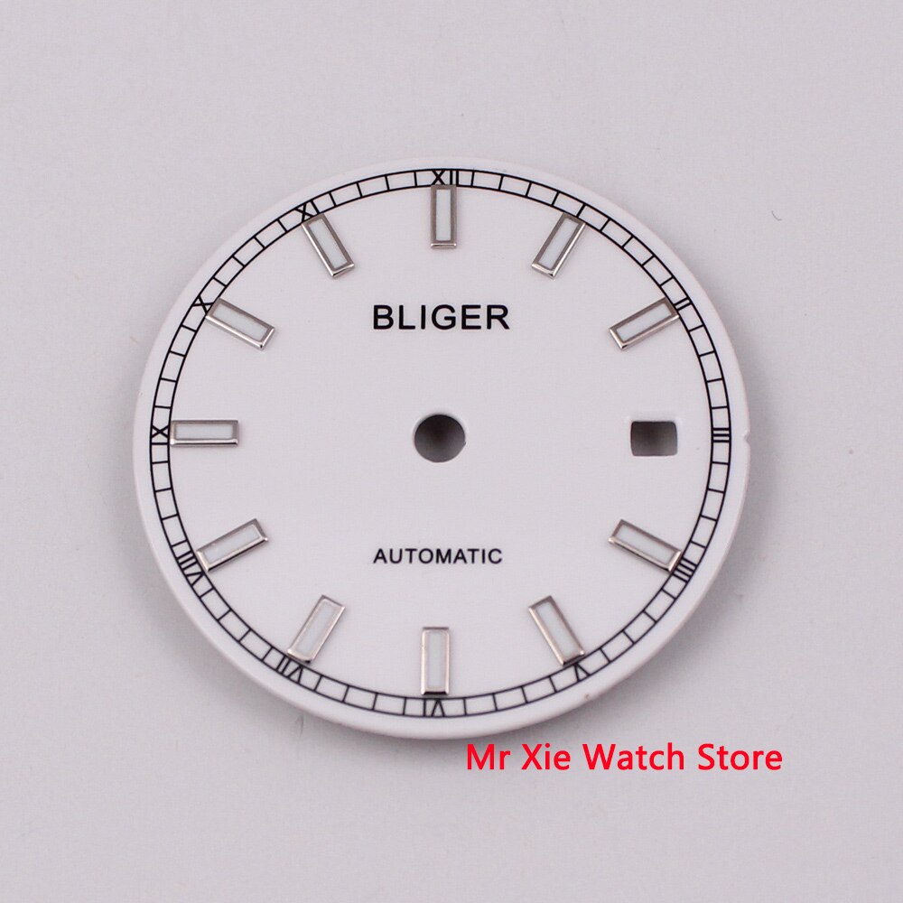 29 Mm Blauw Wijzerplaat Horloge Gezicht Auto Datum Venster Horloge Dial Fit Voor Automatisch Uurwerk Horloge