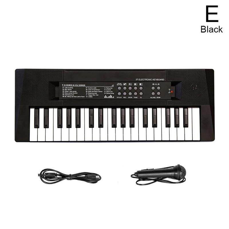37 farbe freundlicher Elektronische Orgel Klavier Digitale Musik Bord Mit Mikrofon freundlicher Musical Schaum Für freundlicher: Schwarz