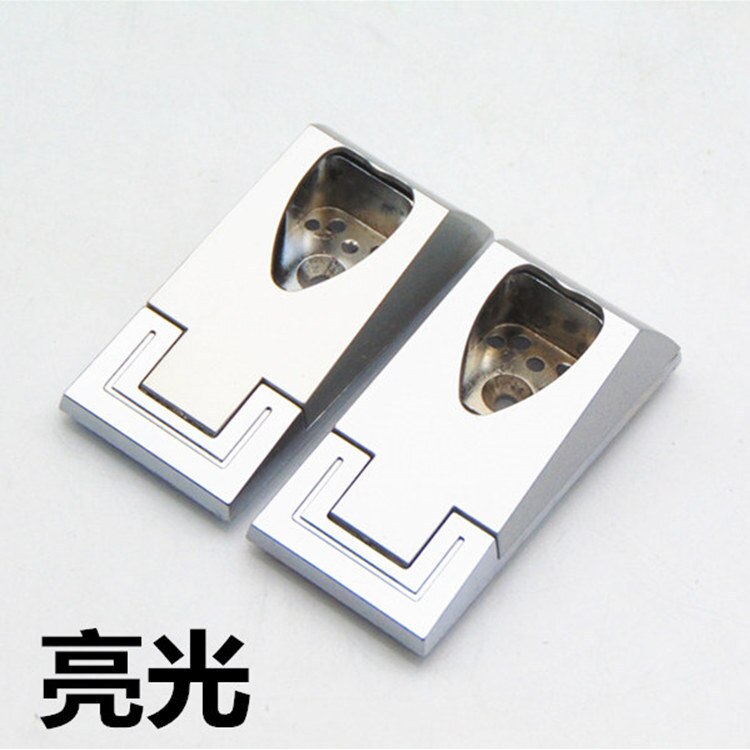 2Pcs Zinklegering Kast Kledingstang Flens Klem Pijp Rail Base Gordijn Staaf Douchegordijn Kast Staaf End Ondersteunt sockets: E