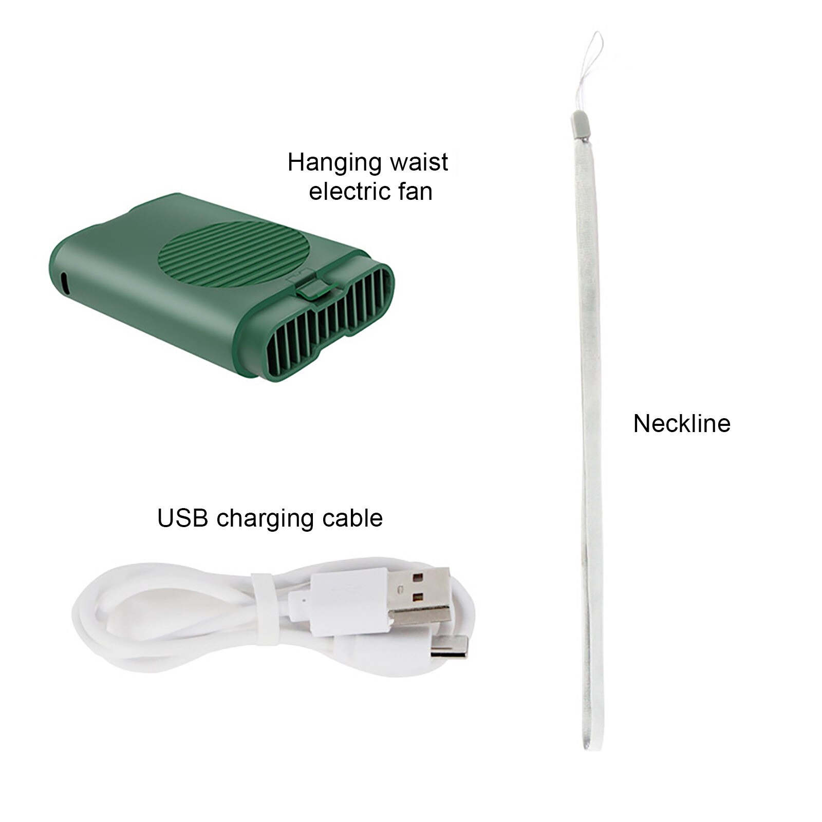 Usb Oplaadbare M8 Fan Outdoor Noodverlichting Zaklamp Draagbare Taille Ventilator Mini Handheld Fans Met Power Lange Levensduur Batterij
