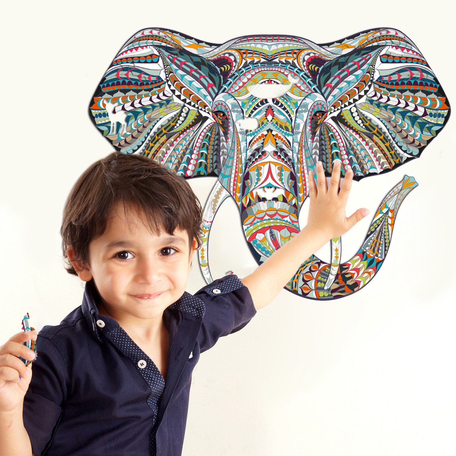 Uniek Gevormde Dier Stickers Zijn De Beste Cadeaus Voor Volwassenen En Kinderen Verwijderbare Dier Patchwork Olifant Stickers