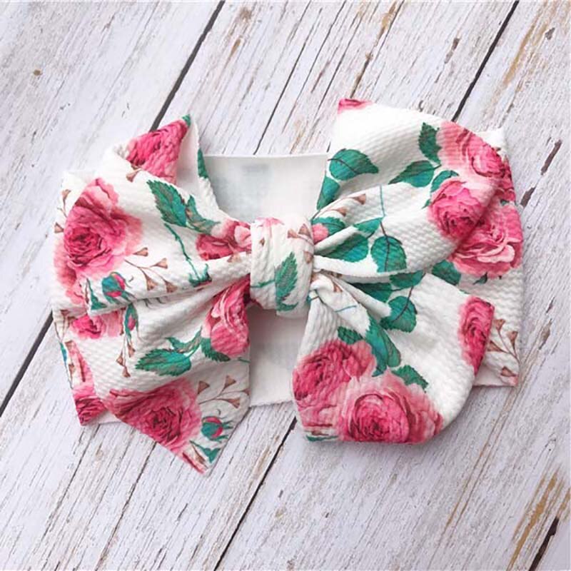 Diadema ancha con lazo grande para niña, turbante con estampado de lazo, cintas para el pelo para bebé, envolturas para la cabeza para niña, accesorios para el cabello: style 3