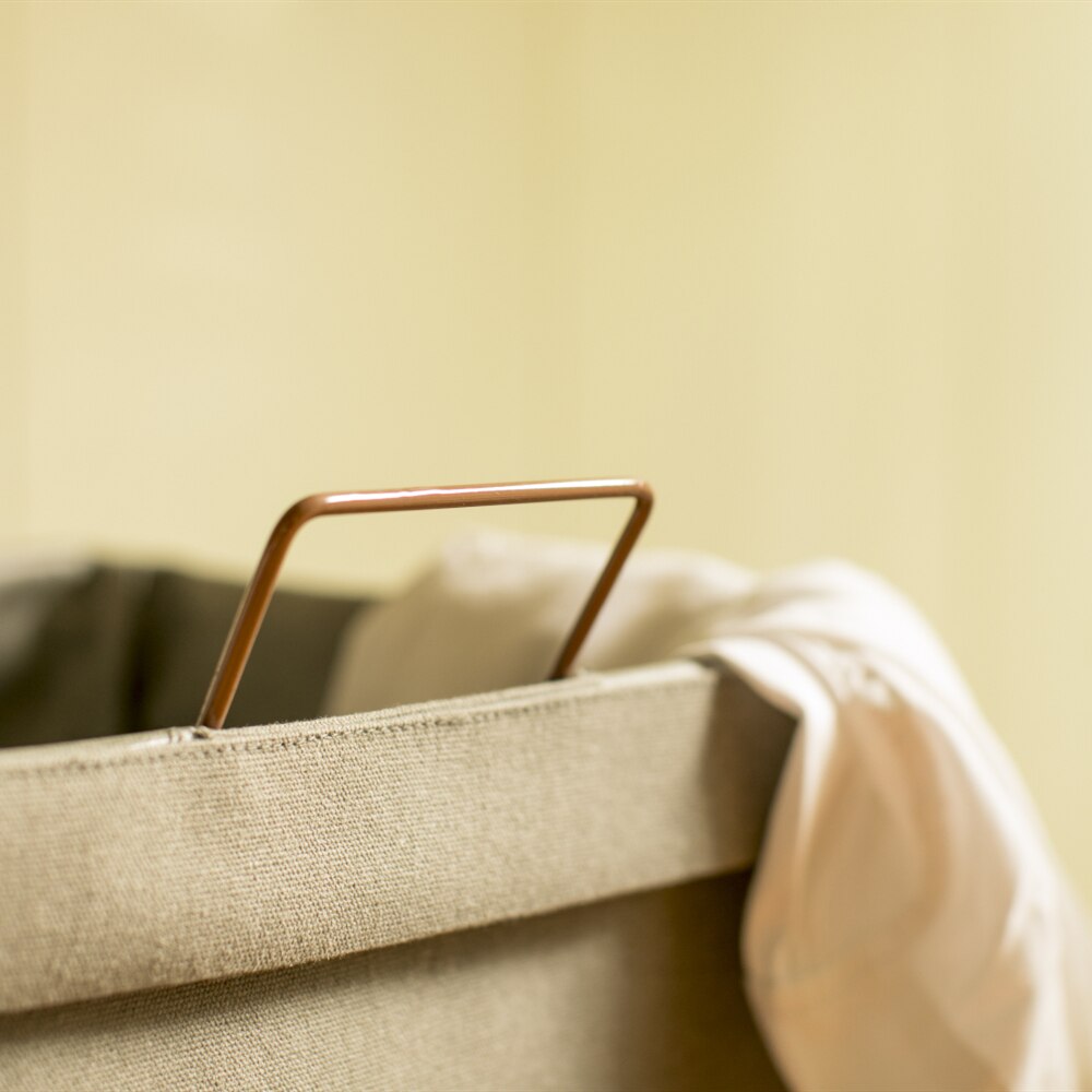 cotton linen Nordic simple support-type laundry basket waterproof moisture-proof foldable laundry bag