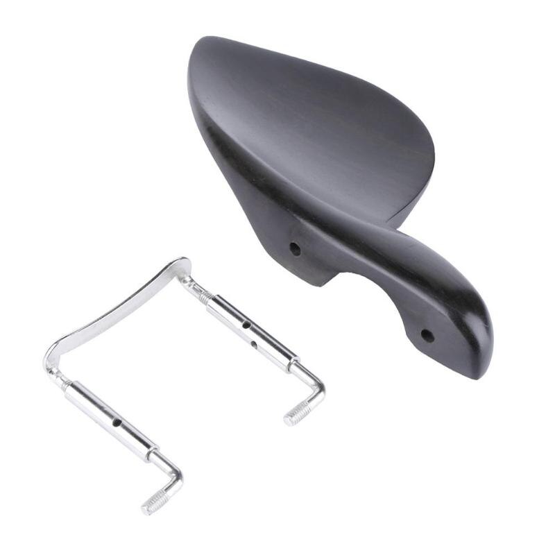 1pc Ebony Wood Fiddle Chin Rest Chinrest for 3/4 4/4 Violin Black