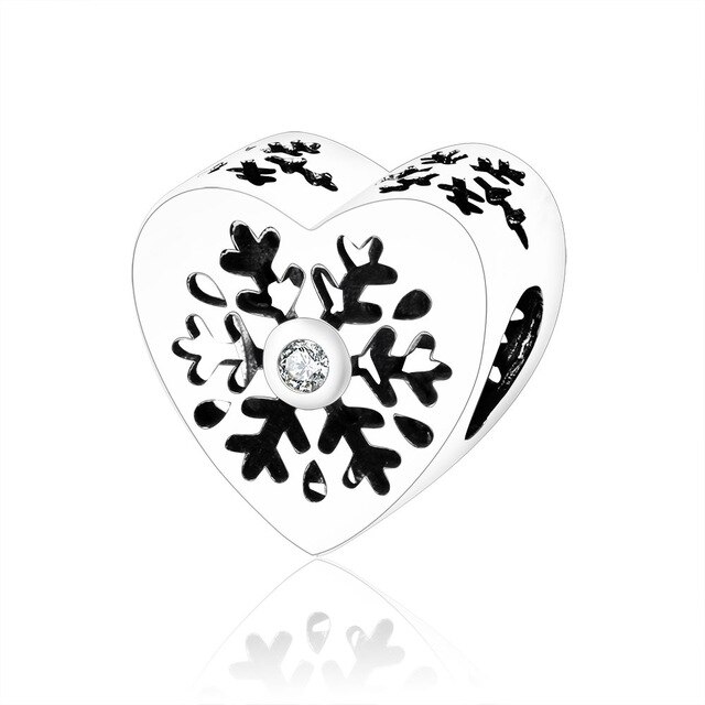 100% 925 Sterling Silver Classic Heart Shape 15 Charm Beaded Bracelet DIY Accessories Beaded: 1322