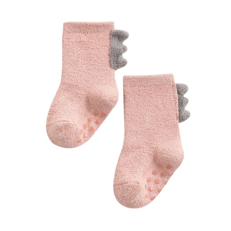 Anti-Slip Baby Sokken Herfst Winter Sokken Coral Fleece Zachte Warme Peuter Kinderen Meisjes Jongens Kleding Vloer Sokken Baby slippers: P / S