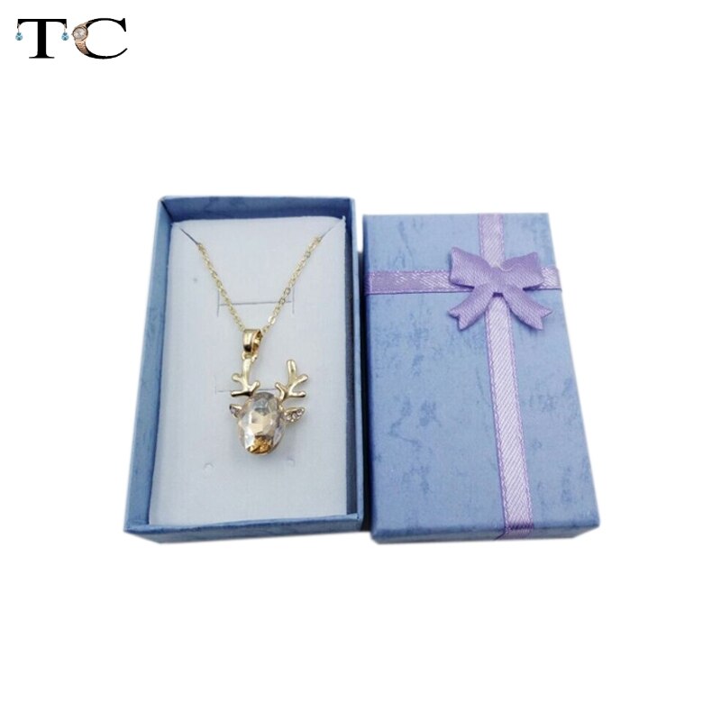 16 piezas conjuntos de joyas caja de caja de embalaje pendientes collar caja de soporte cajas de joyería al por mayor 5*8*2,5 cm