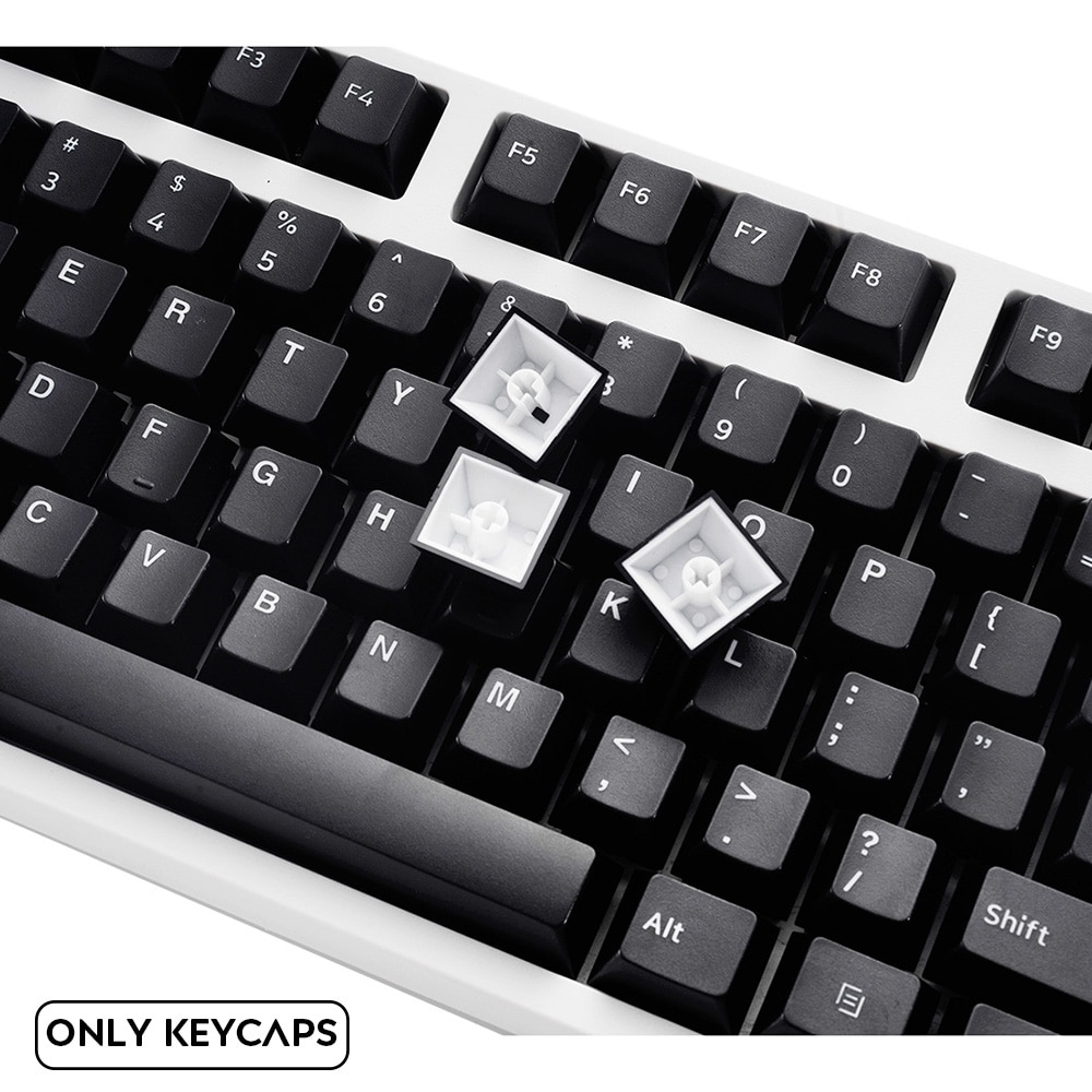 139 Keys PBT Keycap Cherry Profile Double Shot Minimalist white Black Keycaps For CHERRY Ducky iKBC Mechanical Gaming Keyboard