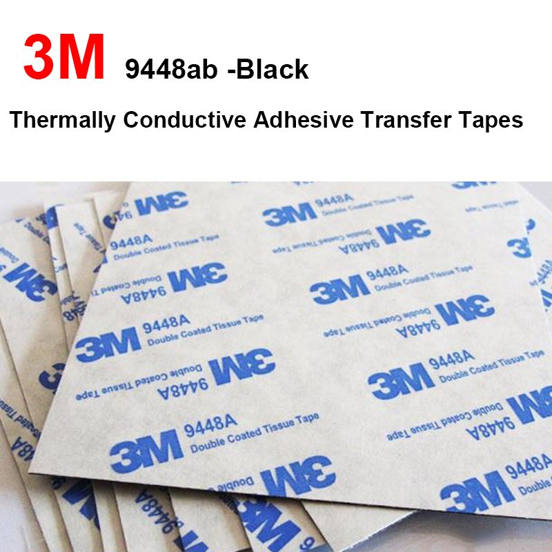24 pièces 3M9448A 25x25x0.15mm Double enduit ruban adhésif thermoconducteur adhésif thermique pour radiateur dissipateur thermique