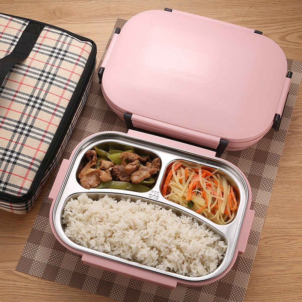 Bento Box 304 stainless steel insulated lunch box food container Capacity Office Worker Lunchbox Kids Bento Box Heated Lunc