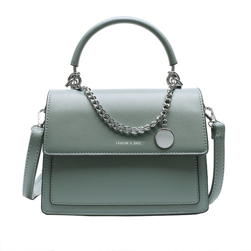 Klappe Handtaschen Totes weiblich Pu Leder Schulter Taschen Pro Frauen lässig Jahrgang Crossbody Bote Tasche Dame: grün
