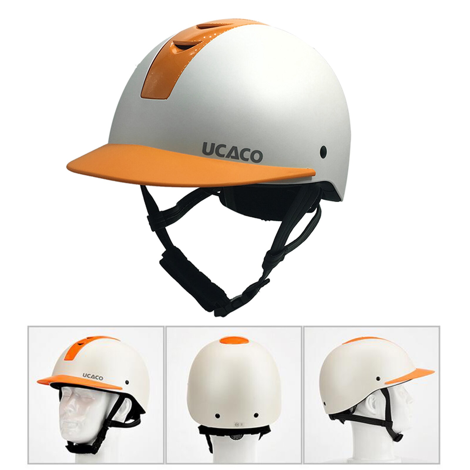 Kids Horseback Riding Equestrian Helmet Adjustable Schooling Hat Protector for: White M