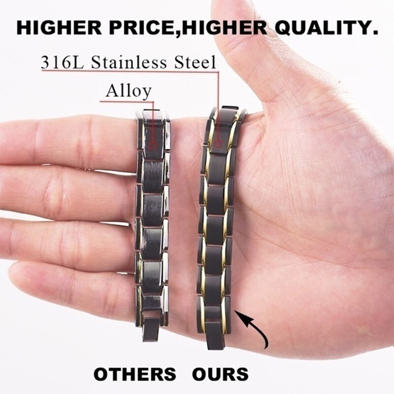 Herre sundhed energi 3 in 1 armbånd armbånd til gigt snoet sundt magnetisk armbånd til kvinder magtterapi magneter