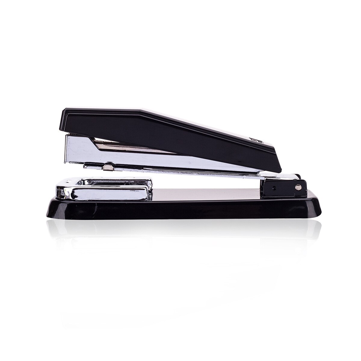 Deli Manual Stapler 360° Rotatable Universal Staple School Business Office Supplies Student Stationery Binding Tool: Black