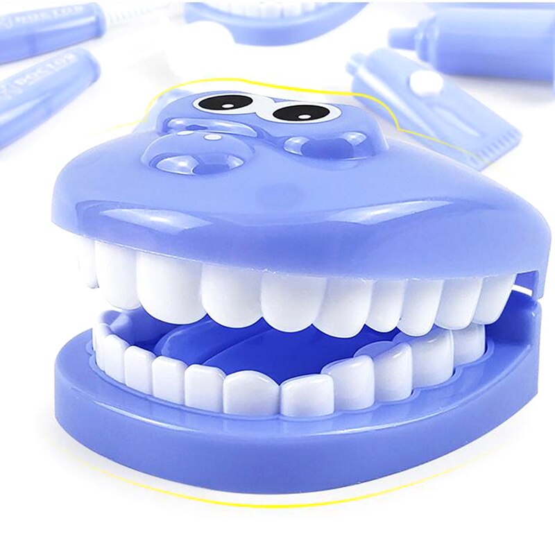 9Pcs Kids Kinderen Pretend Play Speelgoed Tandarts Controleren Tanden Model Set Rollenspel Learing Speelgoed