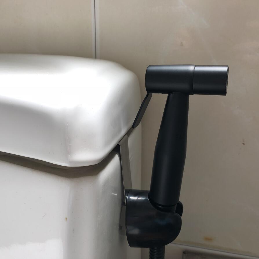 Håndholdt bidet sprøjte sort bruser toilet shattaf sprøjte bidet vandhane sprøjte brusehoved douche kit jet badeværelsestilbehør
