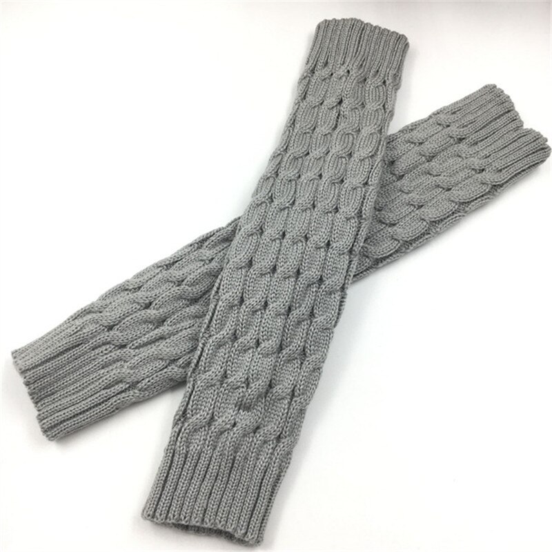 Calentadores de piernas a la para mujer, calentadores hasta el muslo, botas altas y cálidas, bandas de lana para el muslo, Invierno: light grey