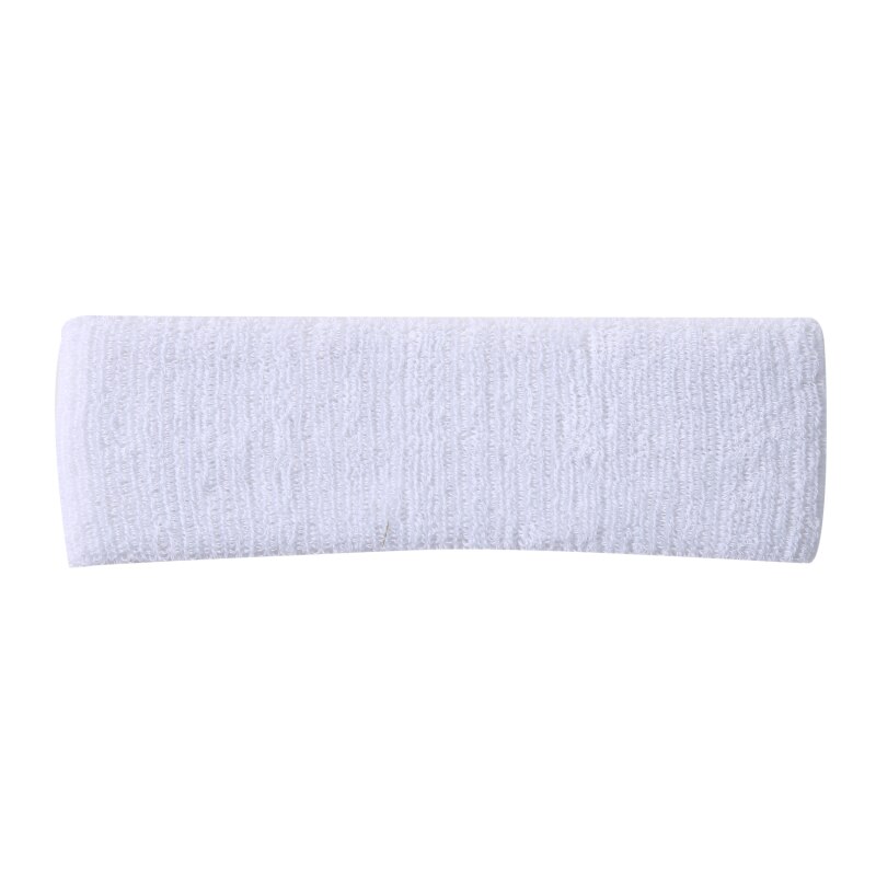 Katoen Elastische Zweetband Basketbal Sport Hoofdband Vrouwen Mannen Gym Fitness Zweet Haarband Volleybal Tennis Running: white