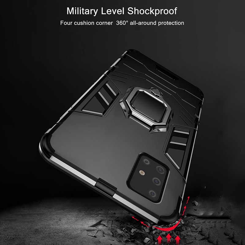 Armor Case for Samsung A51 A71 Case Magnetic Car Phone Holder Cover TPU+PC Bumper Case for Samsung Galaxy A51 A 51 A71 A 71 Case