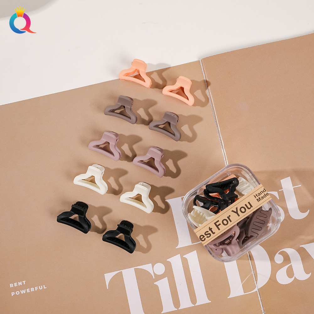 10pcs/set Mini Hair Claws Clip Crab Baby Gilrs Plastic Sweet Small Clips Hairpin Women Barrettes Headwear Accessories