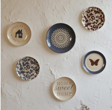 Moderne Keramische Plaat Muur Sticker Decoratie Thuis Woonkamer Muur Opknoping Ambachten Winkel Restaurant Cafe Muurschildering Accessoires