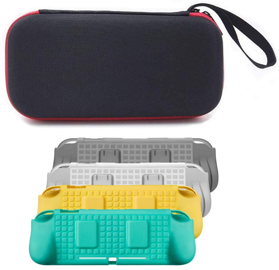 Nintend Switch Lite Carrying Case Storage Bag organizer Pouch TPU Hand Grip Shell Protection Cover For Nintendo Switch Lite Mini
