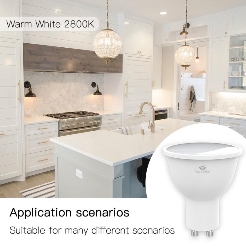 Dimmable RGB LED Bulb GU10 4.5W Lampada Led Lamp wifi smart bulb cup Bombillas Led Light cup supoort Remote Control Colors