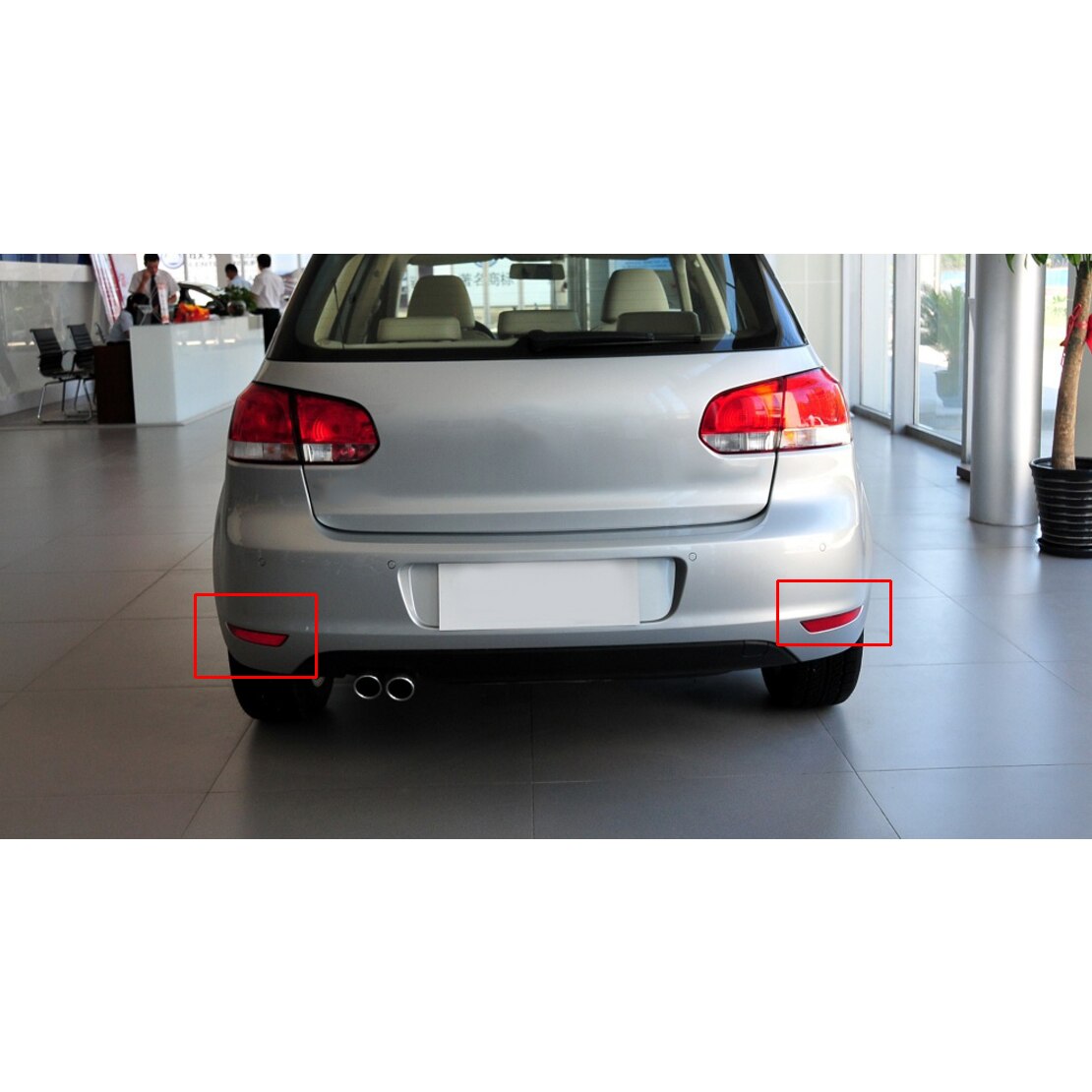 5KD945105A 1 Paar Auto Hinten Stoßstange Ecke Reflektor Licht Lampe Kunststoff 5KD945106A Fit für VW Golf 6 MK6