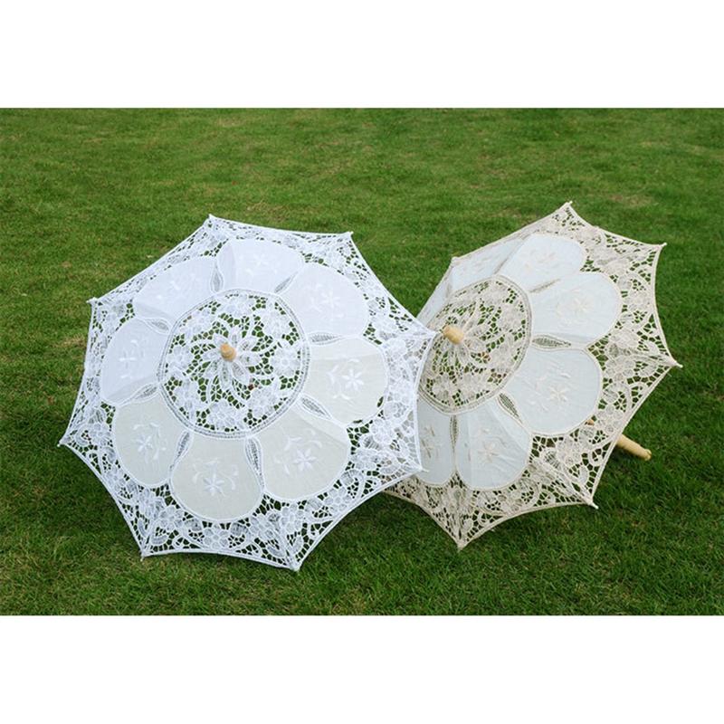 Stylish Western Lace Umbrella Fleur Parasol Decoration Wedding Bride Umbrella
