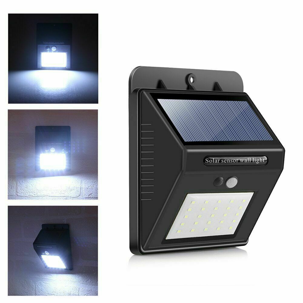 20/25/30 LED Solar Powered PIR Motion Sensor Light Outdoor Garden Wall Lamps IP65 Waterproof Outdoor Led Sun Powered