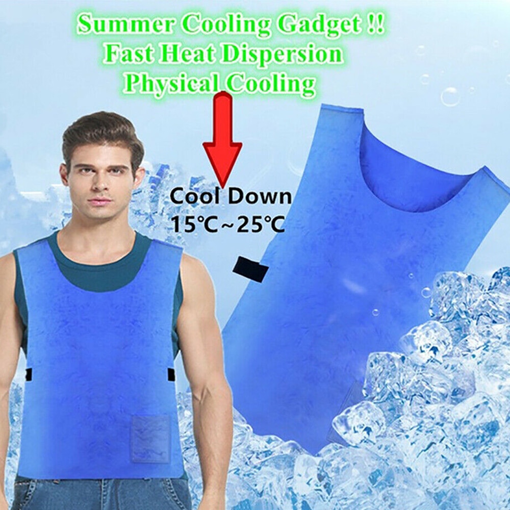 Sommer køling vest varmeafledning pva vandtæt stof vest høj temperatur beskyttende udendørs sports arbejde veste