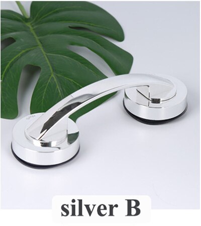 Geen Boren Zuignap Handvat Schuifdeur Venster Koelkast Lade Koelkast Trekt Badkamer Veiligheid Douche Bad Antislip Grip: silver B