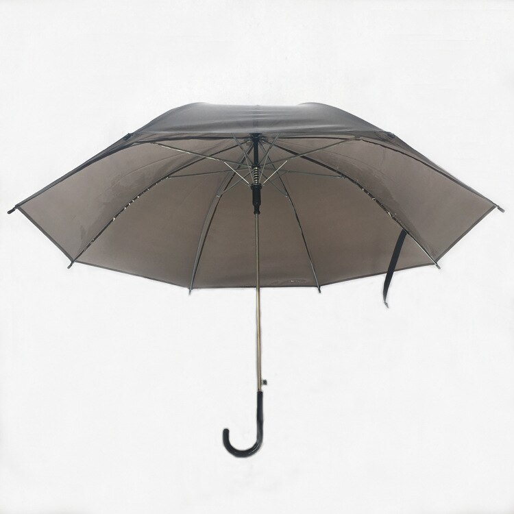 Transparent regn paraply reklam paraply automatisk rak poleumbrella regn paraplyalongumbrella regn paraply: Svart transparent