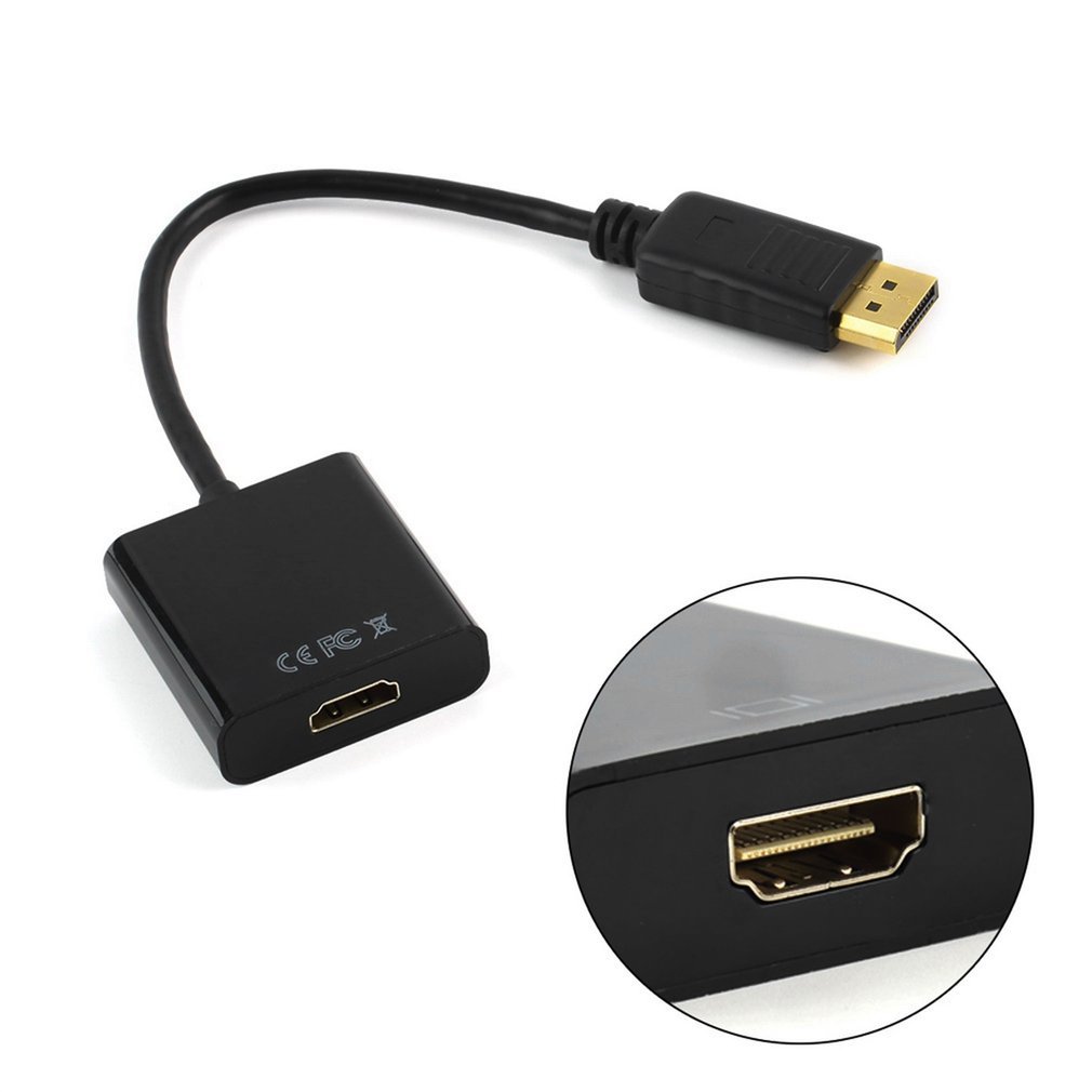 Displayport dp til hdmi-kompatibel adapter dp displayport hann til hdmi-kompatibel hunn konverteradapterkabel for bærbar pc
