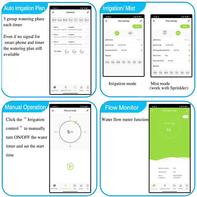 WIFI Tuya Clever Heimat Garten Automatische Bewässerung Timer Regen Sensor Bewässerung Regler