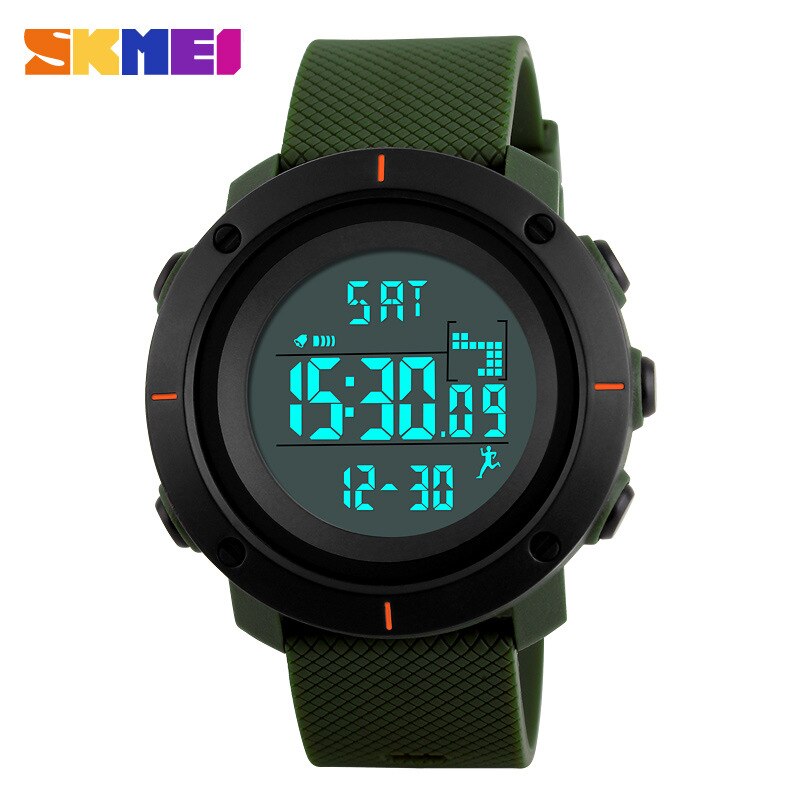 Skmei 1215 Mannen Horloge Pu Horloge Met Kalender Wekker Mode Sport Water Horloge