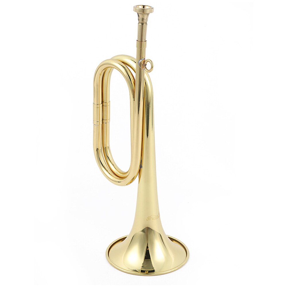 310mm Copper Bugle Retro Brass Trumpet Exquisite Practical Musical Instrument for School Students Practice small